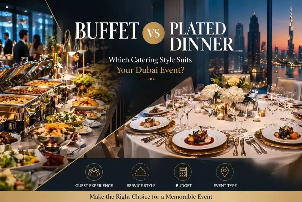 Buffet vs plated dinner catering choice